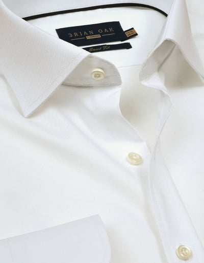 Plain White Cotton Dress Shirt
