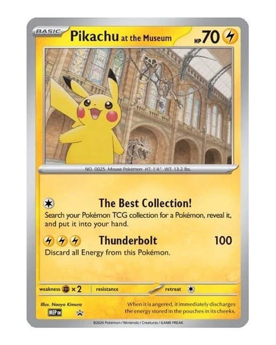 Pikachu At The Museum Natural History Museum Jumbo Pokemon Promo Card