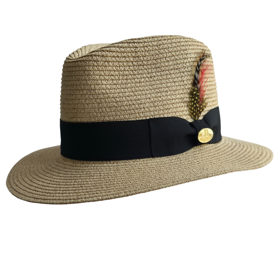 Bullantic Summer Paper Straw Fedora Hat