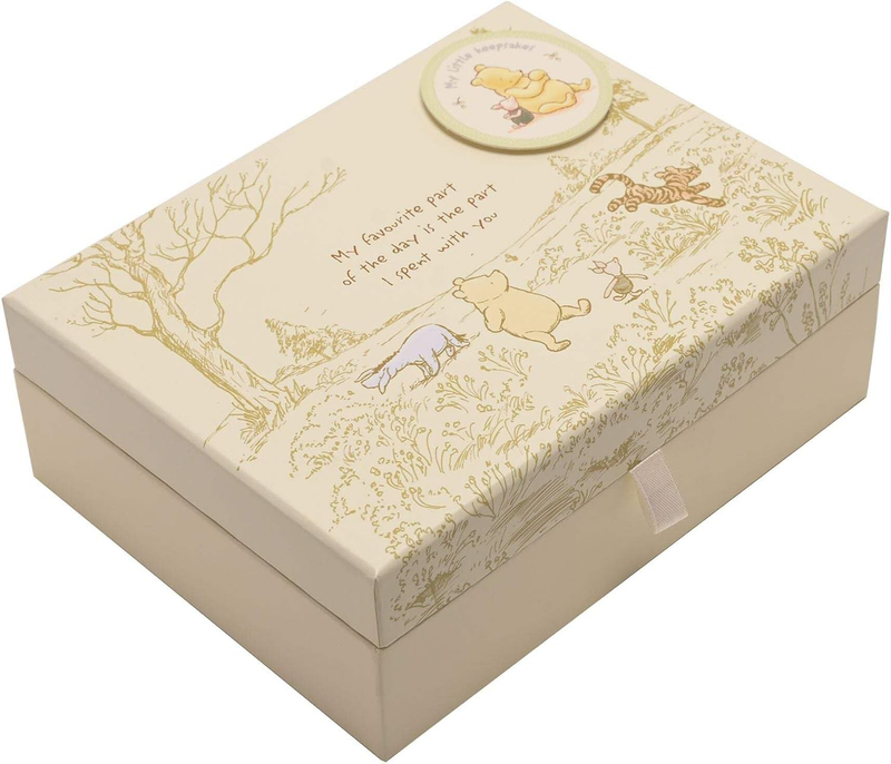 Disney Pooh Baby Keepsake Storage Box Compartments Classic Gift