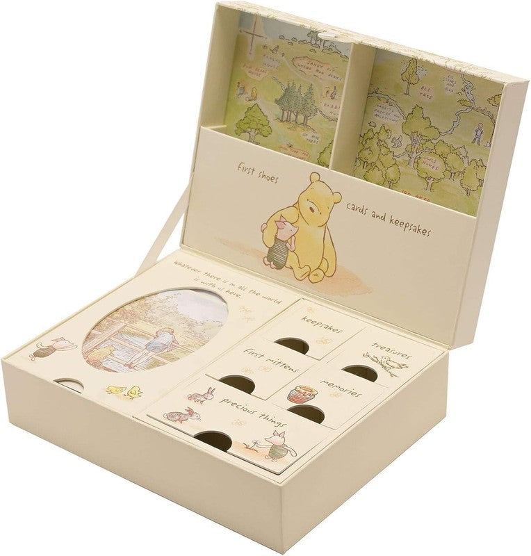 Disney Pooh Baby Keepsake Storage Box Compartments Classic Gift