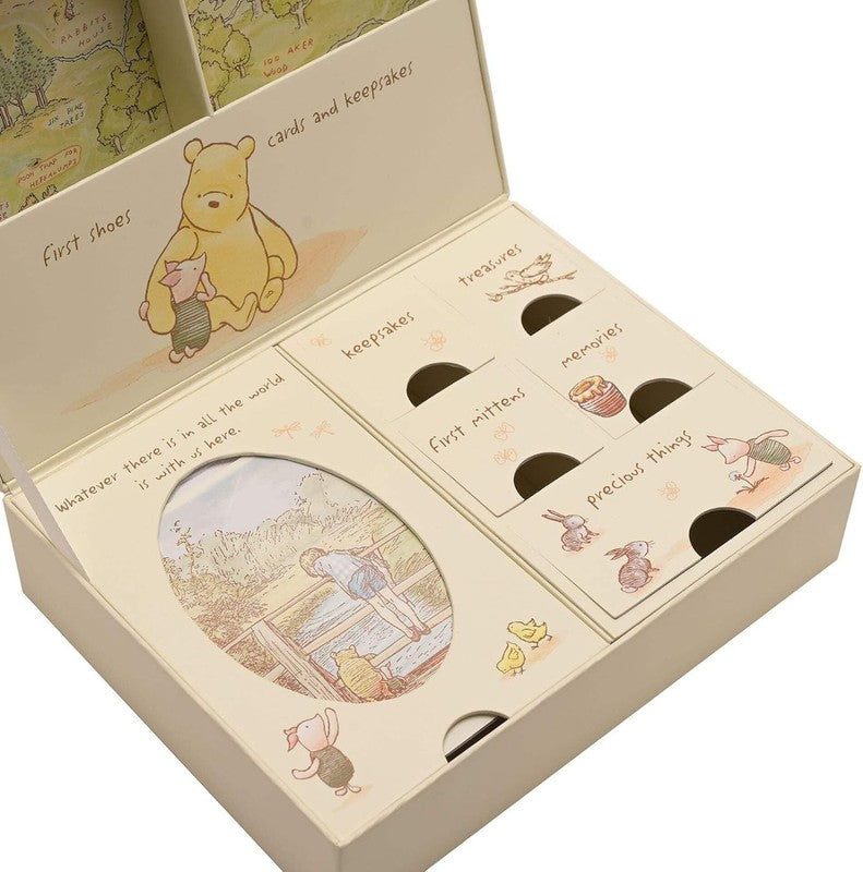 Disney Pooh Baby Keepsake Storage Box Compartments Classic Gift