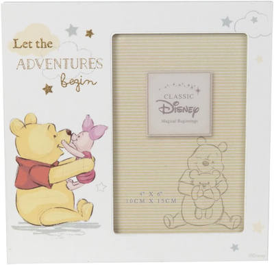 Disney Baby Pooh Piglet Photo Frame Magical Beginnings 4x6 Nursery Gift