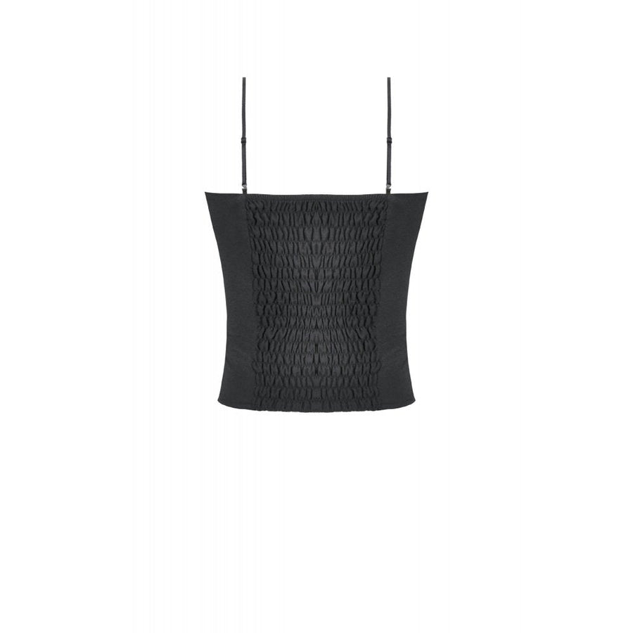Dark in Love Punk Black and Tartan Cross Strap Nevida Top