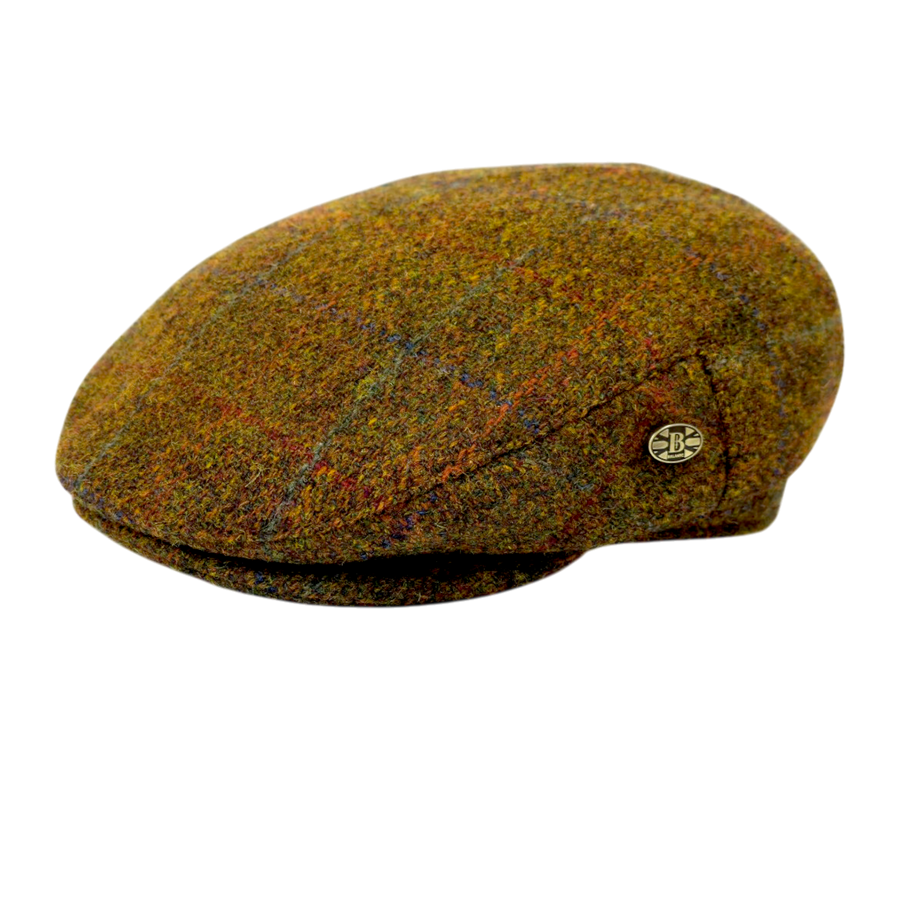 Barra Harris Tweed Flat Cap – Green