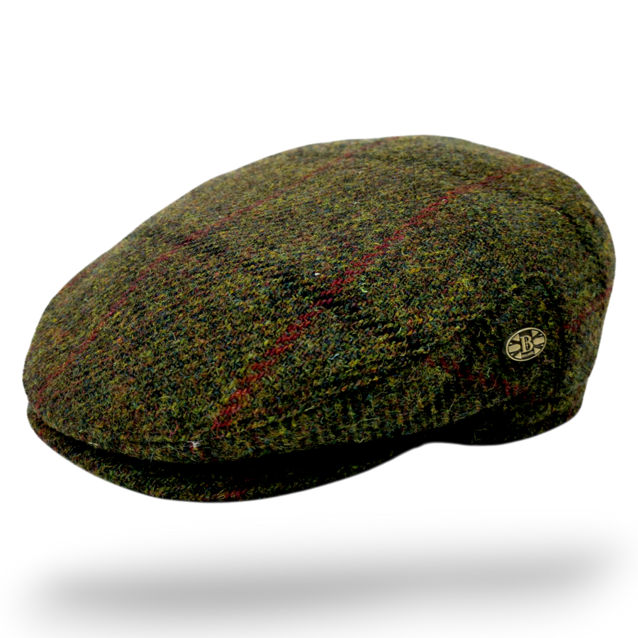 Tarbert Harris Tweed Flat Cap – Green
