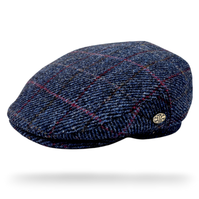 Stornoway Harris Tweed Flat Cap – Navy