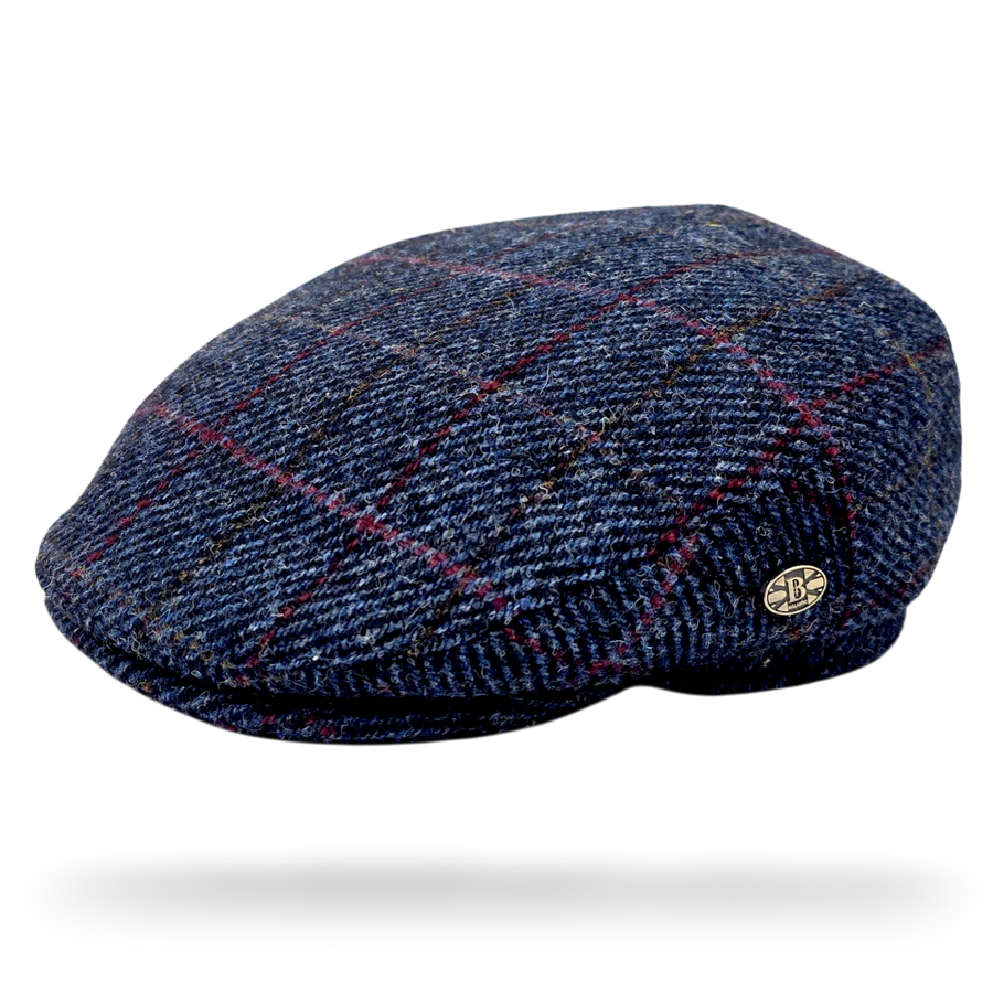 Stornoway Harris Tweed Flat Cap – Navy