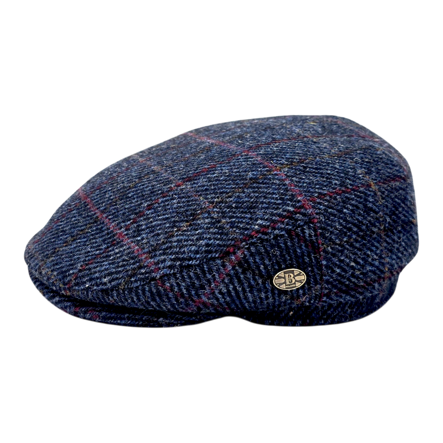 Stornoway Harris Tweed Flat Cap – Navy