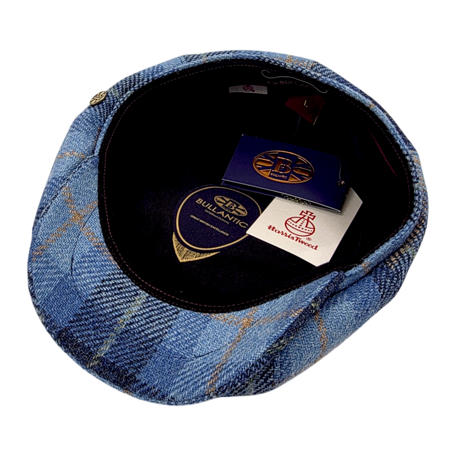 Luskentyre Harris Tweed Newsboy Cap – Blue
