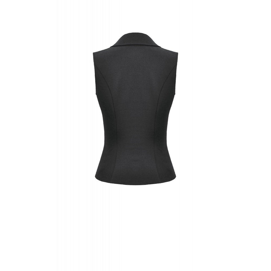 Dark in Love Punk Studded Lace-Up Vest - Alternative Top in Black