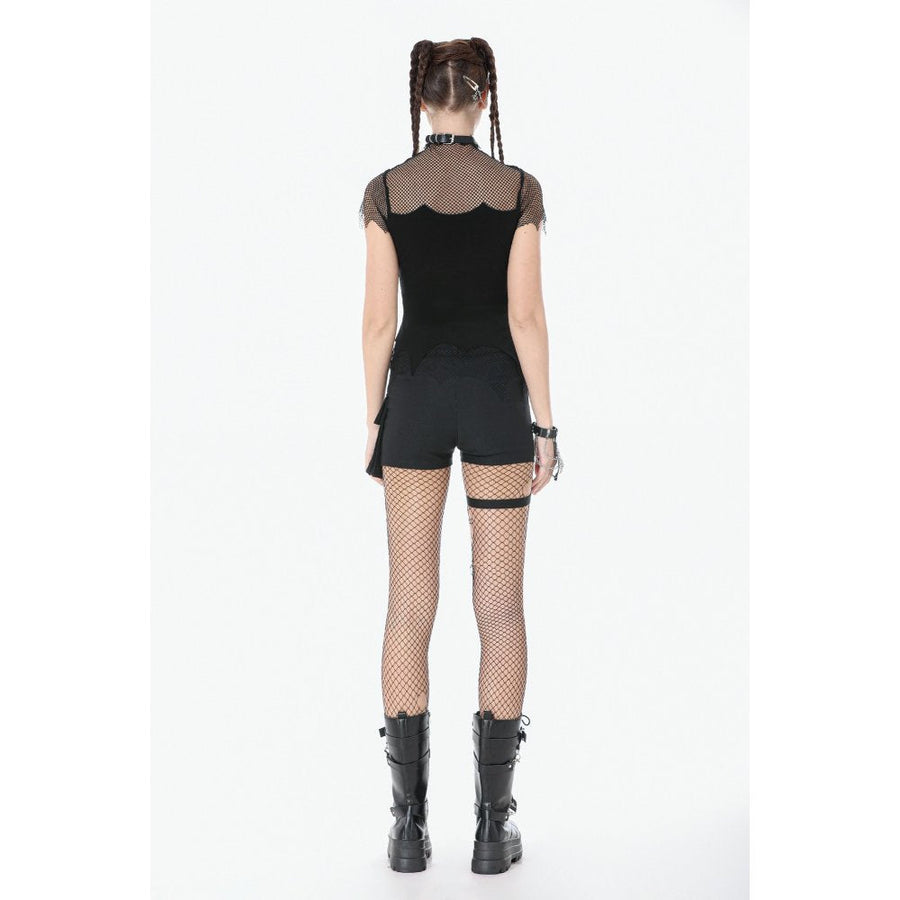 Dark in Love Dark Punk Mesh Chain Top