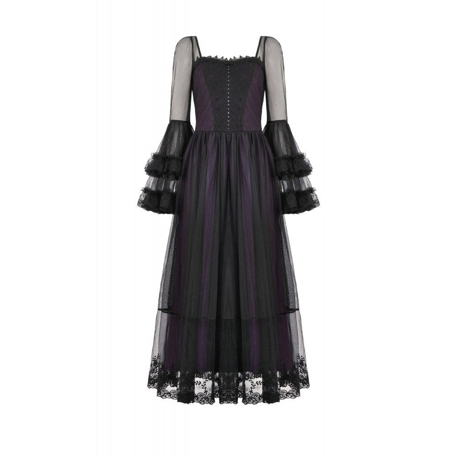 Dark in Love Lilith Bell Sleeve Gothic Maxi Dress