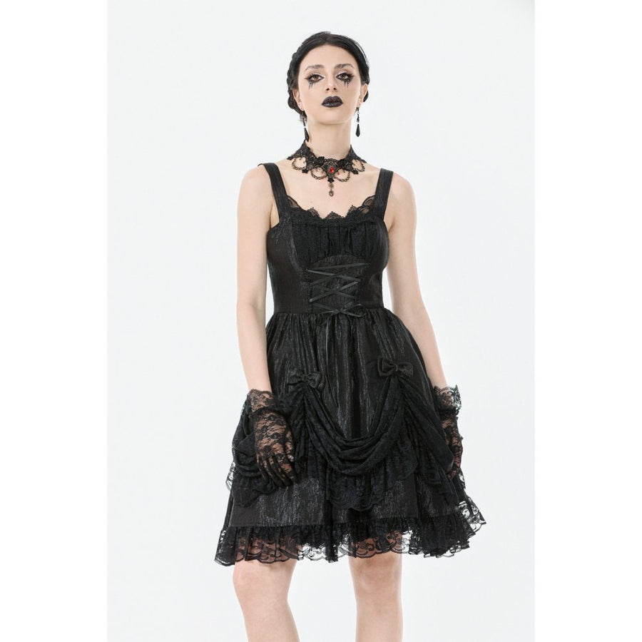 Dark in Love Shadow Lament Ruched Lolita Dress