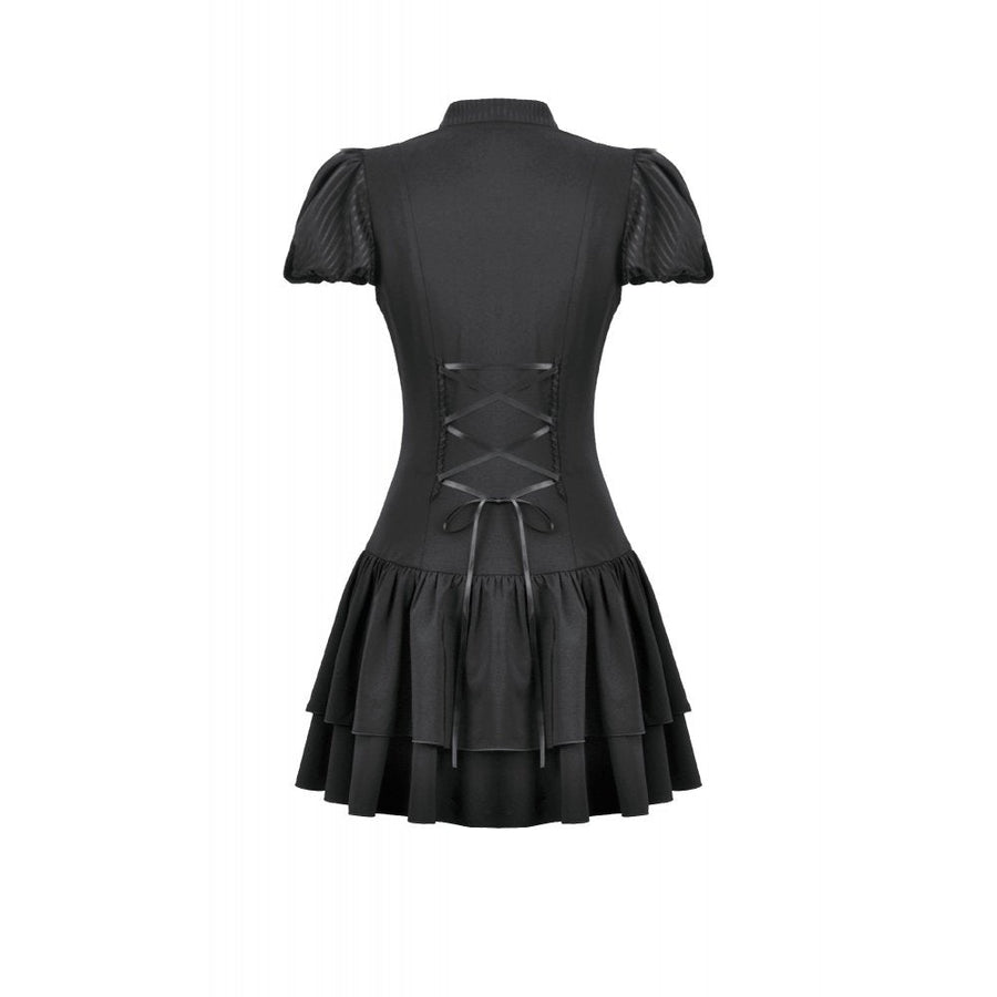 Dark in Love Lolita Bow-Trim Lace Dress