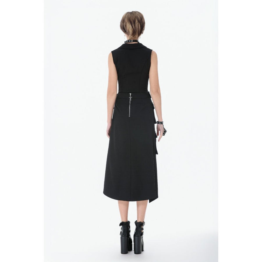 Dark in Love Punk Studded Lace-Up Vest - Alternative Top in Black