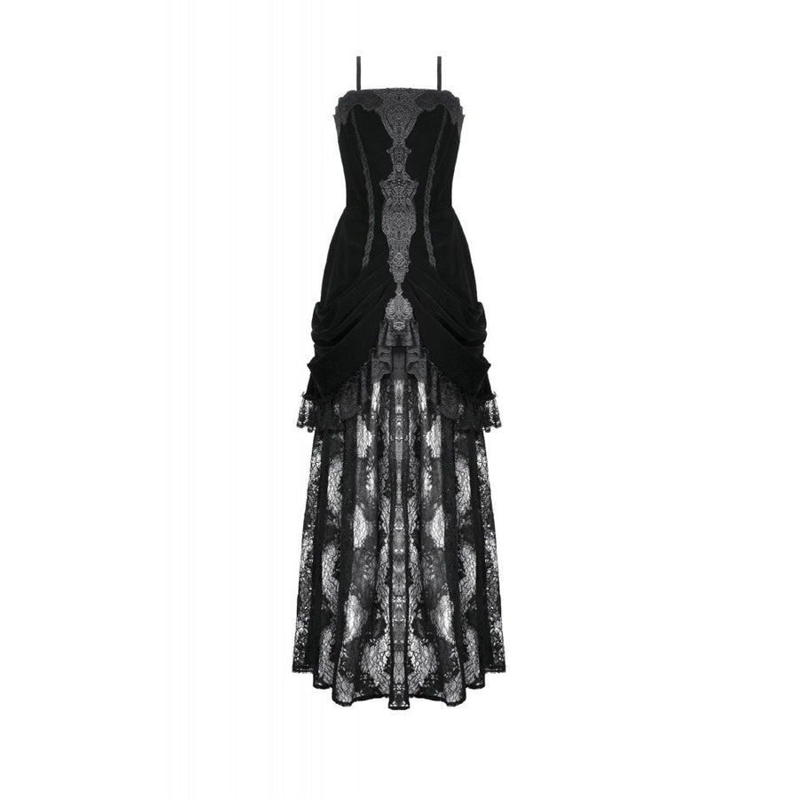 Dark in Love Vampiress Royal Velvet and Lace Maxi Dress