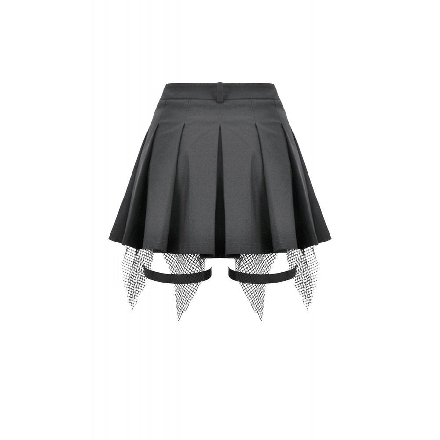 Dark in Love Punk Mesh Layered Skort Shorts