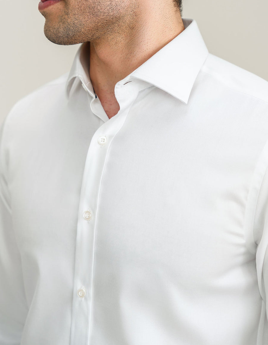 Easy Care White Twill Shirt