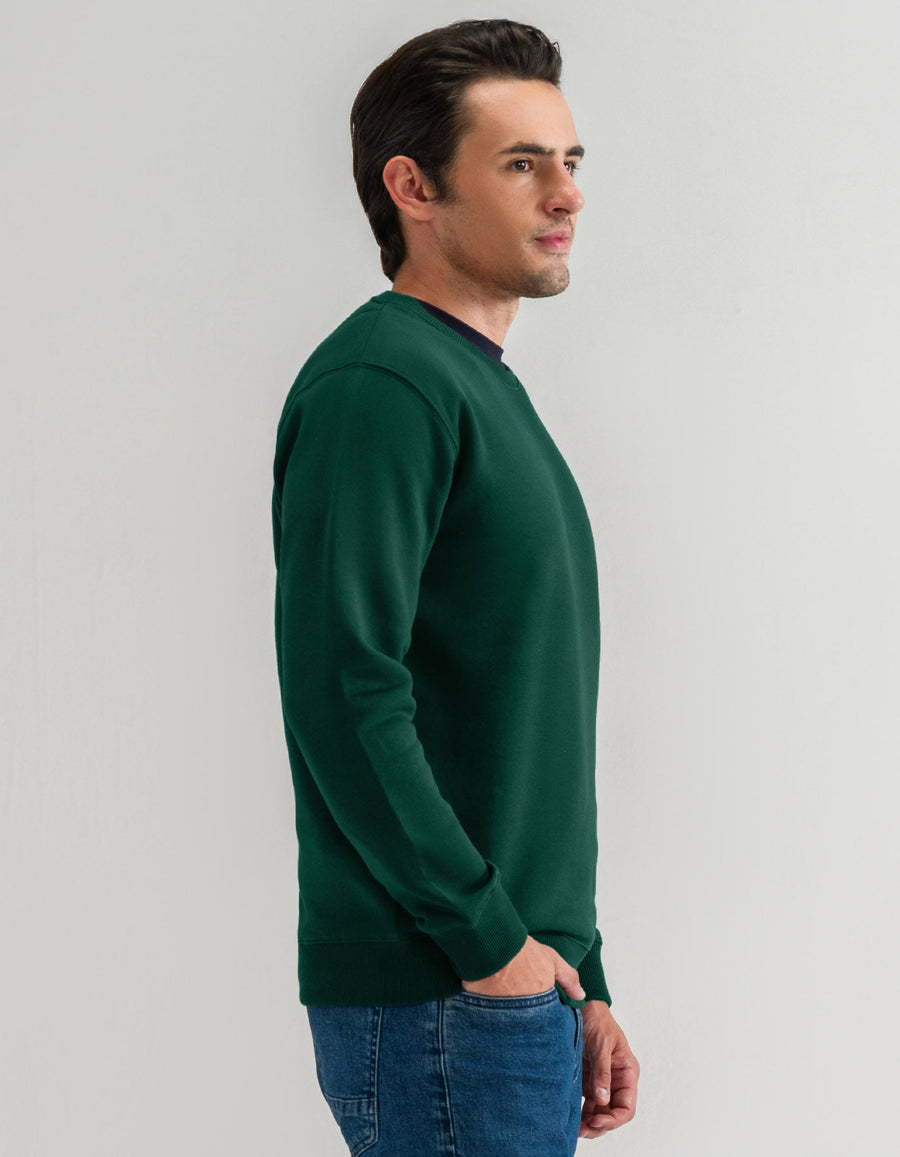 British Green Fleece Crewneck Sweatshirt