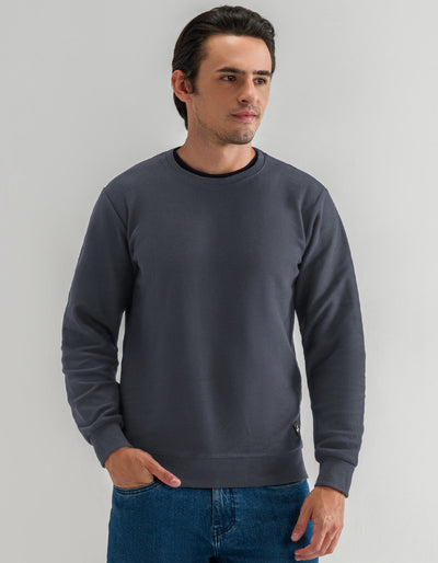 Charcoal Terry Crewneck Sweatshirt