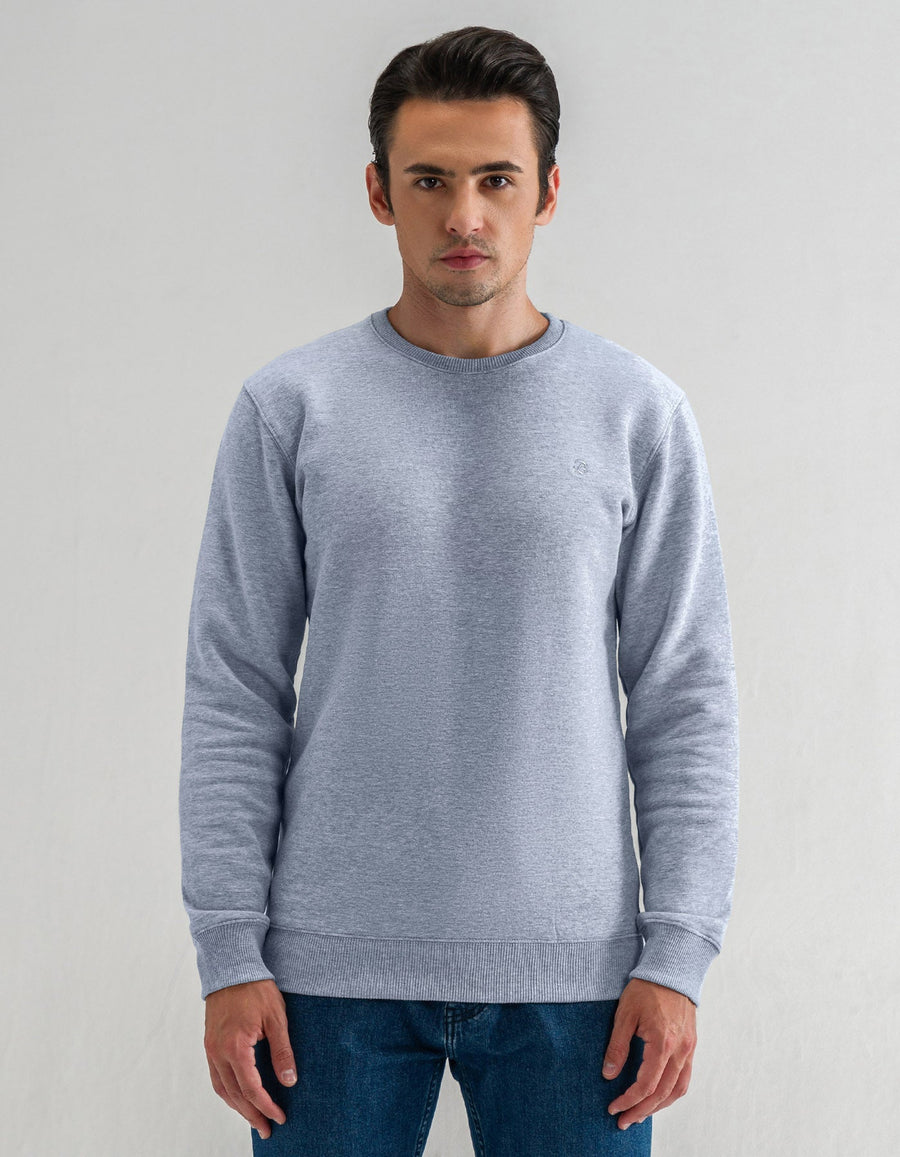 Crewneck Fleece Sweatshirt - Heather Grey