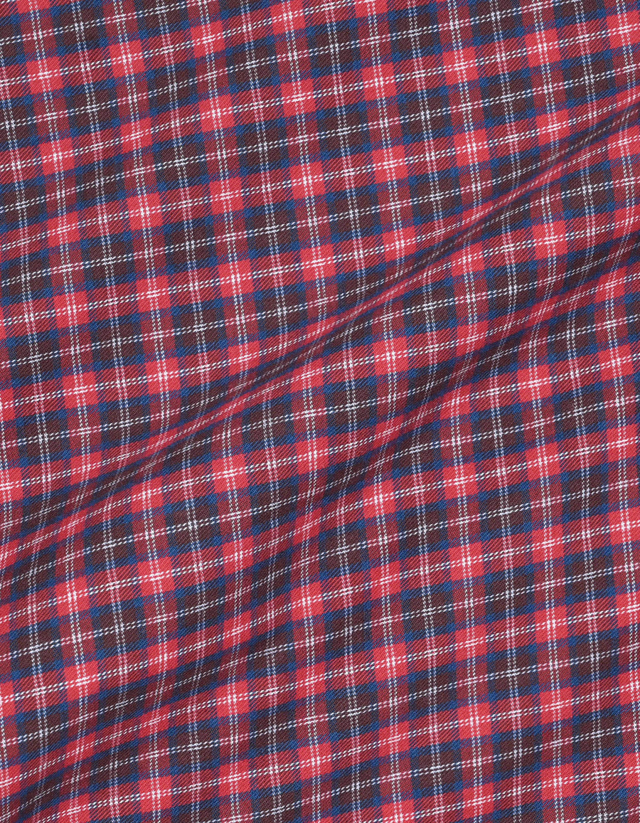 Easy Care Casual Red Check Shirt