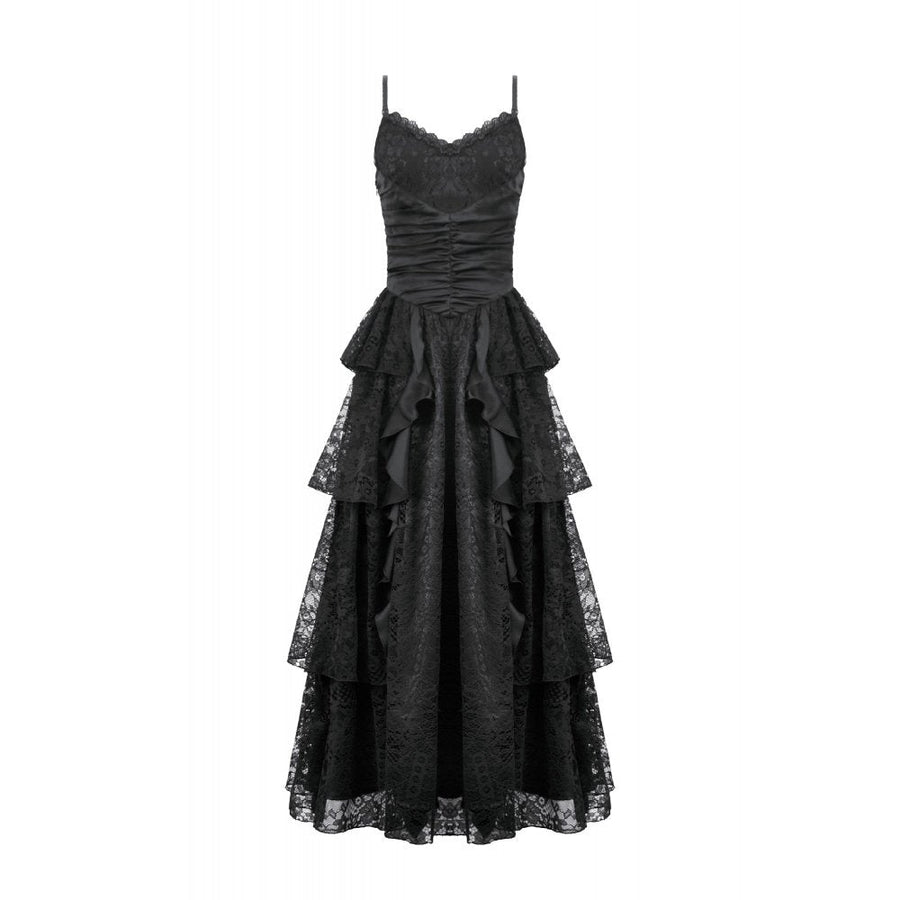 Dark in Love Minerva Gothic Satin Lace Dress