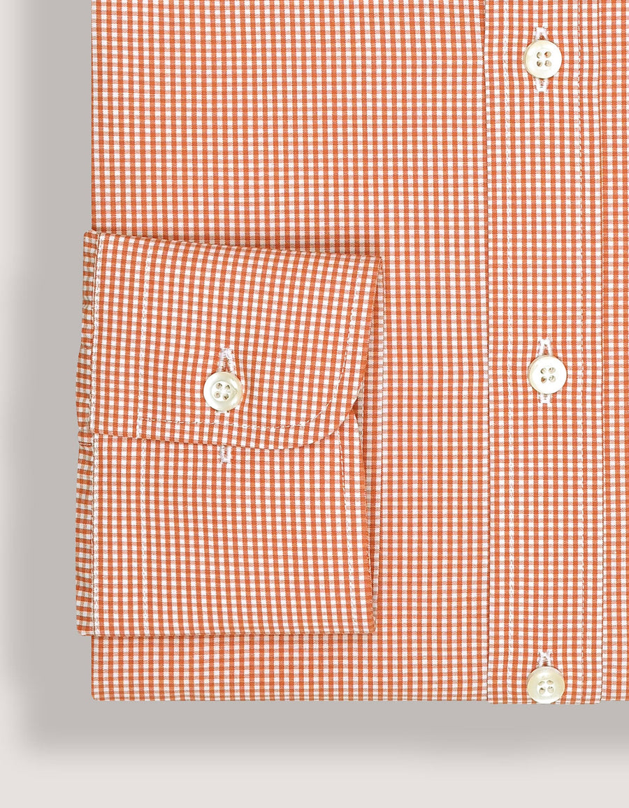 Orange And White Checkered Shirt