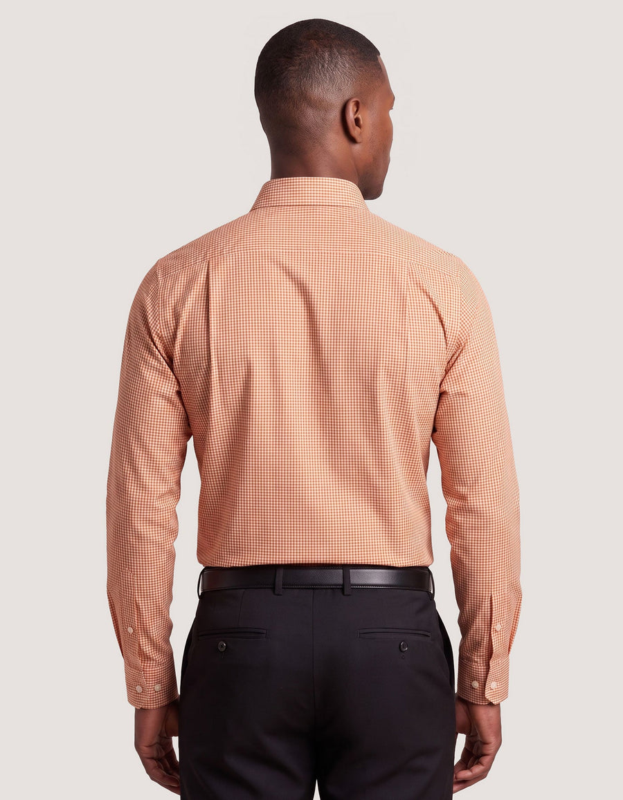 Orange And White Checkered Shirt