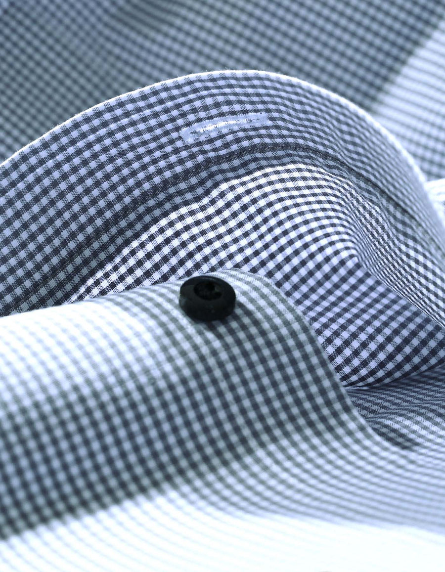 Grey And White Checkered Shirt