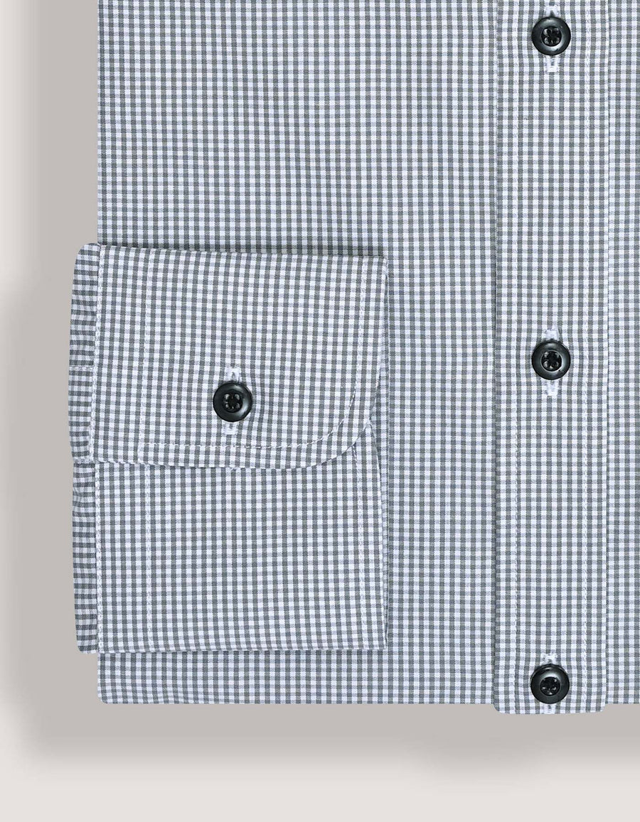 Grey And White Checkered Shirt