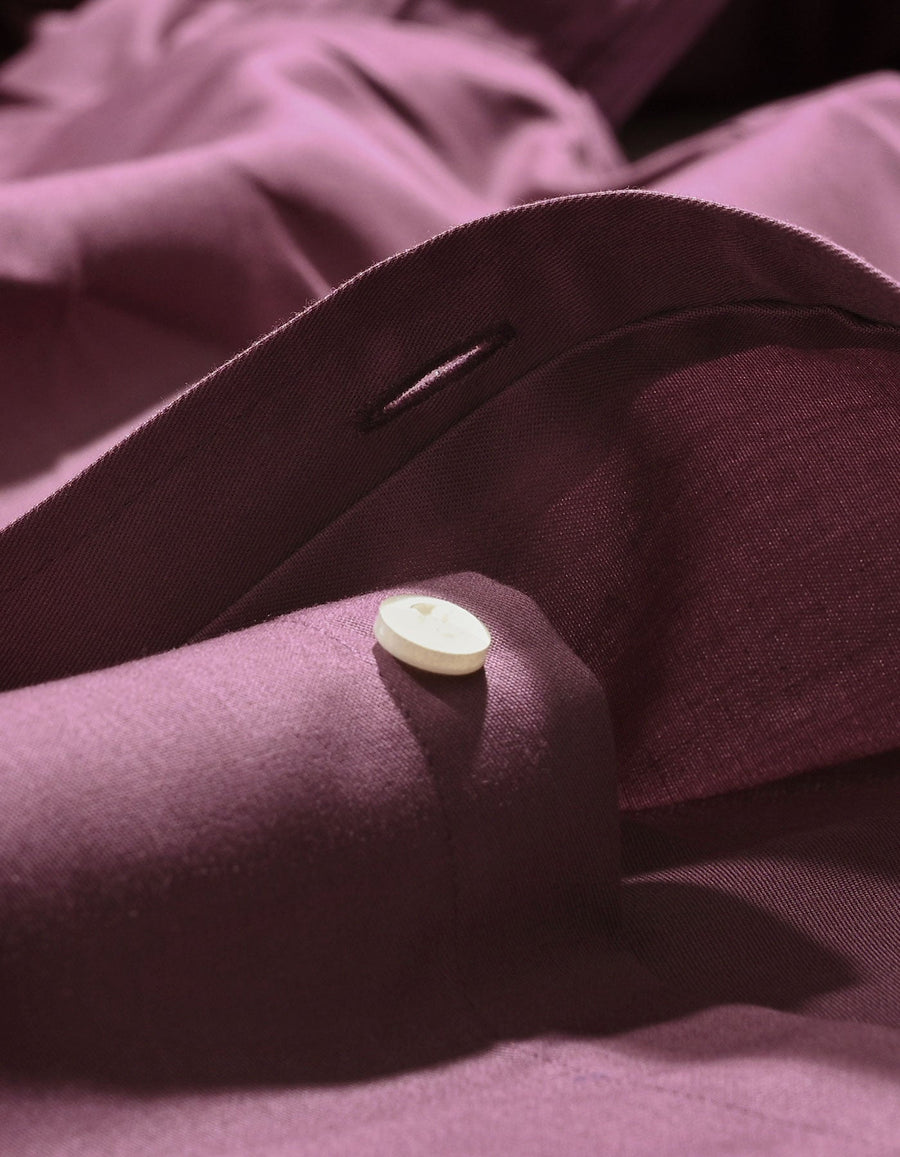 Easy Iron Plum Dress Shirt
