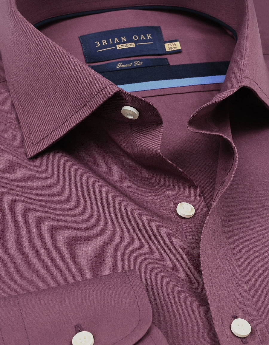 Easy Iron Plum Dress Shirt
