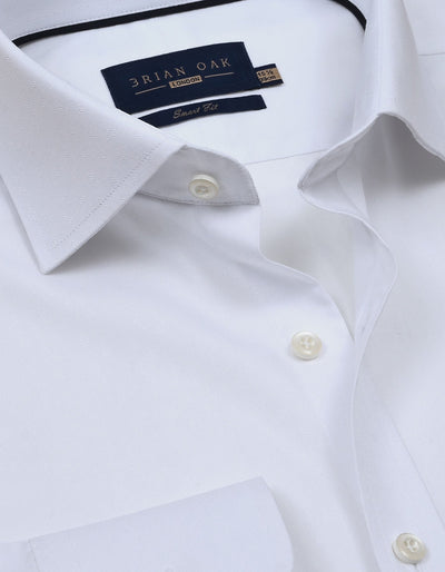 White Self Textured Dobby Shirt