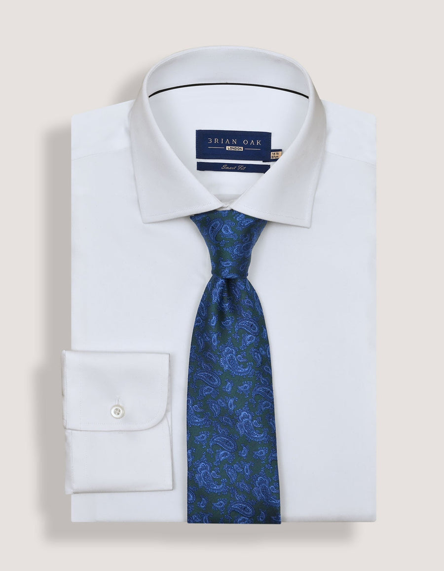 Easy Care White Satin Shirt