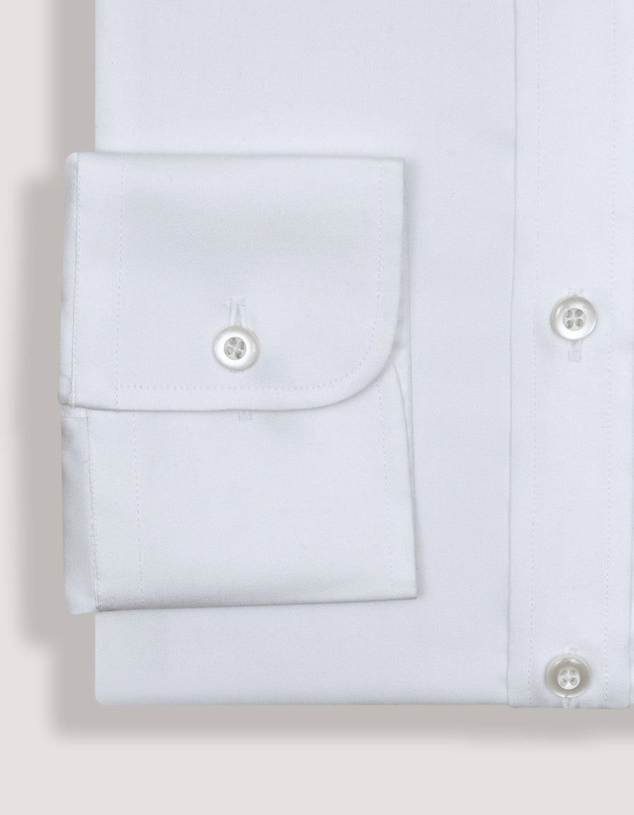 White Easy Care Satin Shirt