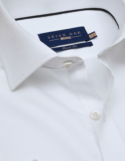 White Easy Care Satin Shirt