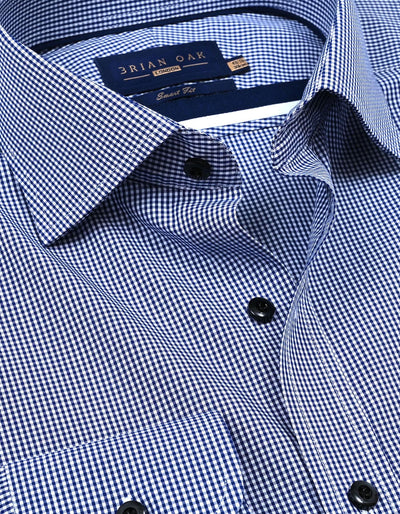 Royal Blue Mini Check Shirt