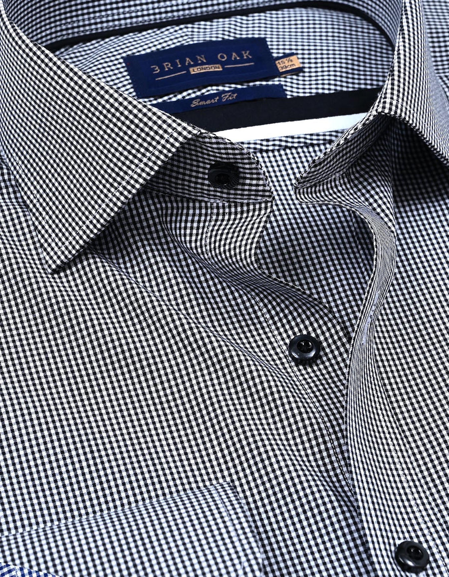 Black Mini Check Shirt