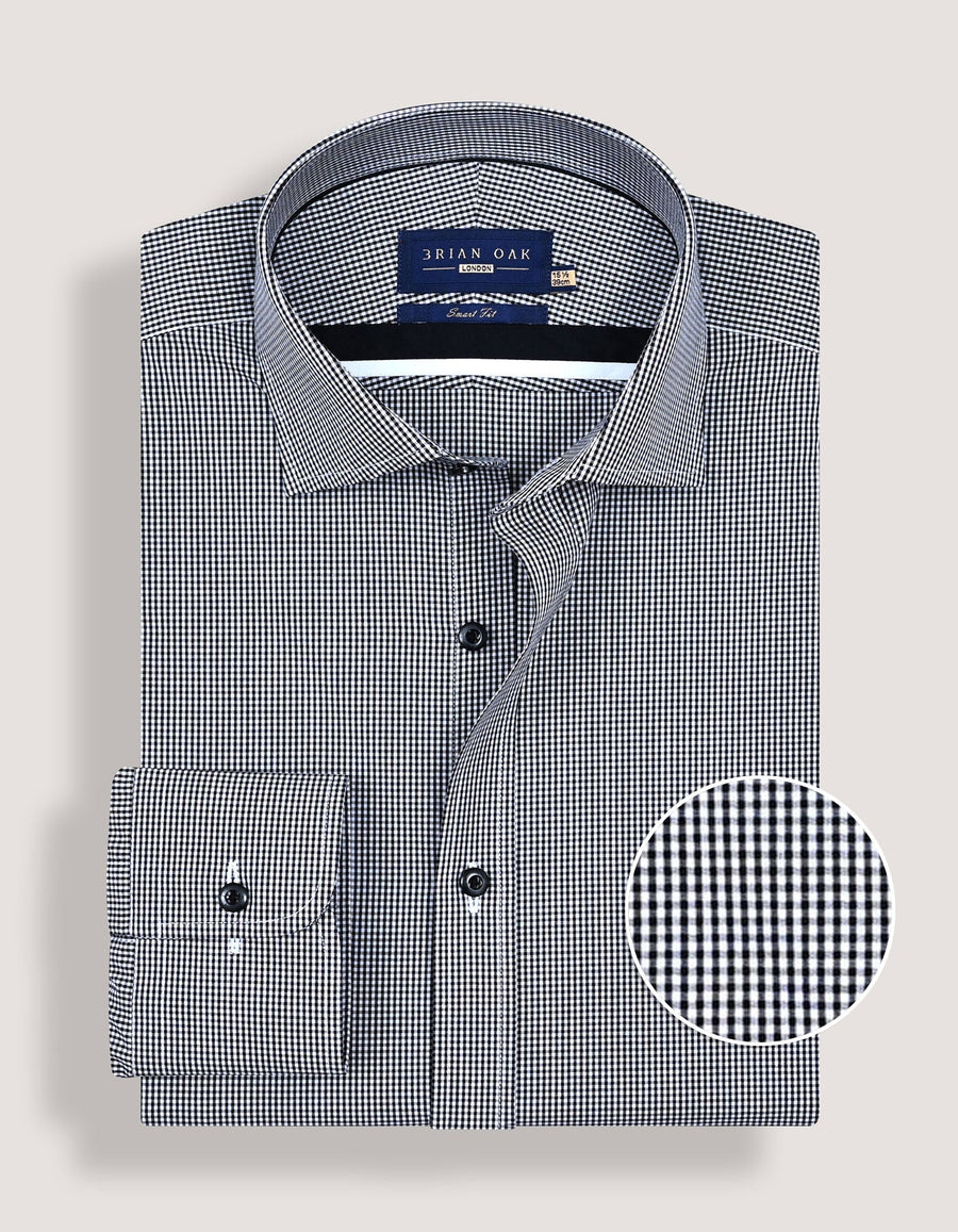 Black Mini Check Shirt