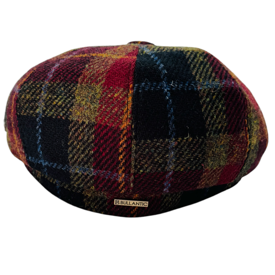 Scalpay Harris Tweed Newsboy Cap – Burgundy