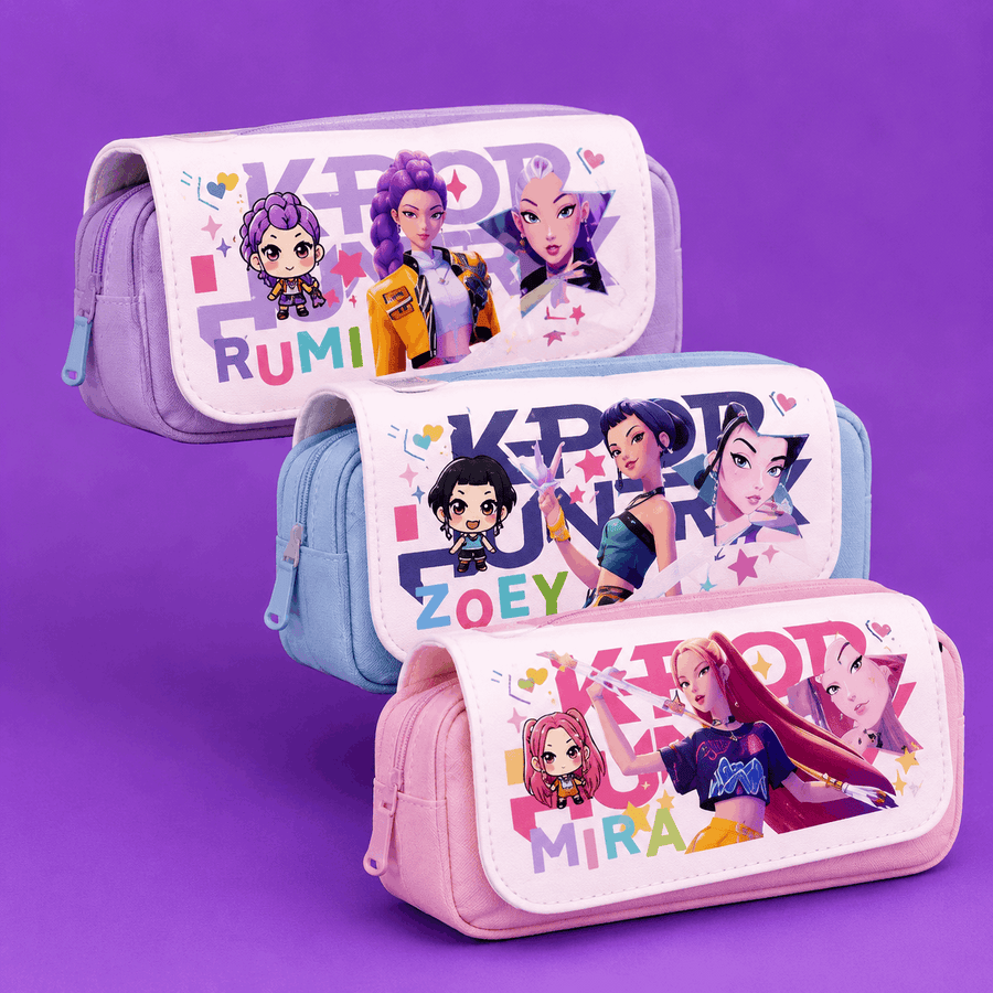 KPop Demon Hunters Pencil Case | Large Capacity School Pencil Pouch