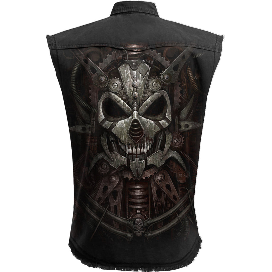 DIESEL PUNK - Sleeveless Stone Washed Worker Black
