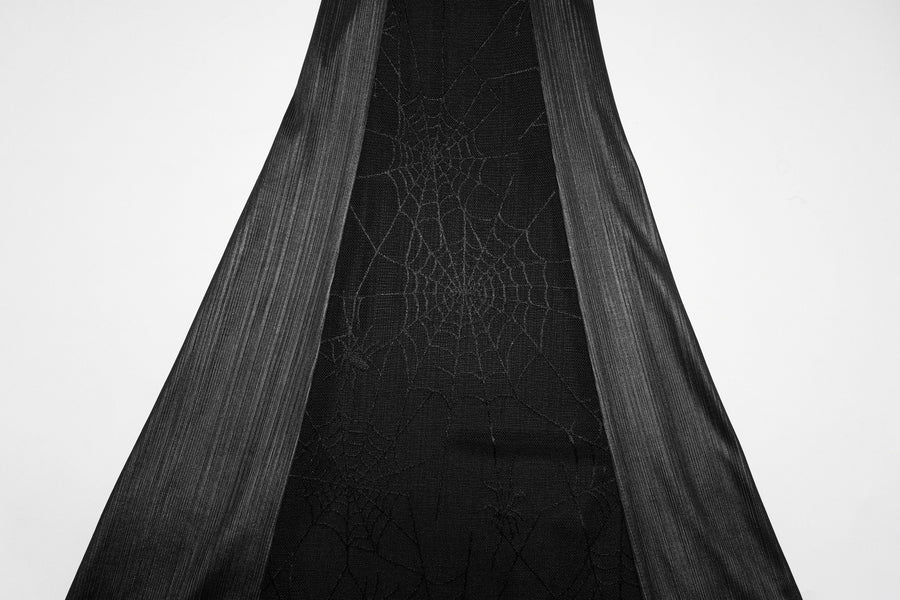 Punk Rave Bellatrix Goth Leggings Flares - Spiderweb Panel Alt Flared Trousers