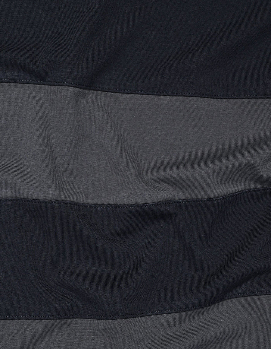 Black Striped Oversized Rugby Shirt