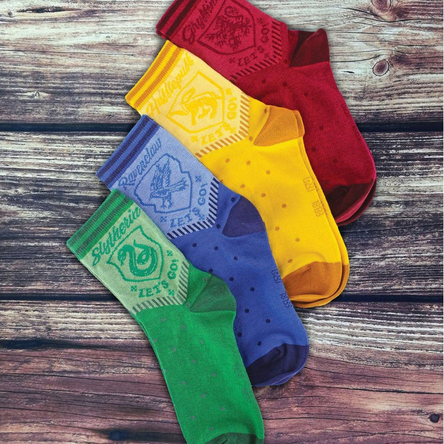 4 Pack Novelty Harry Potter Houses Socks for Men and Women