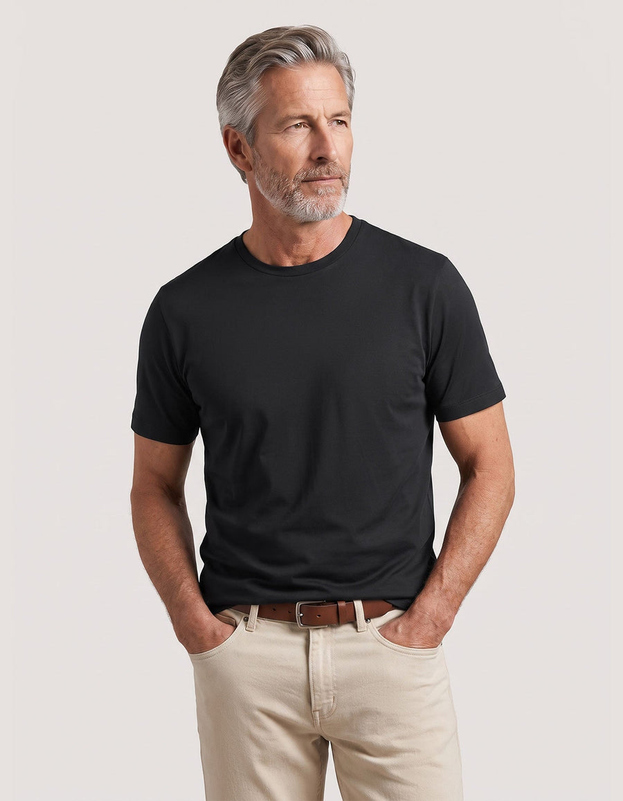 Pure Supima Cotton T-Shirt - Black