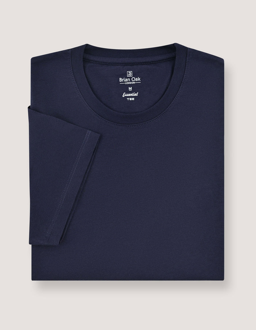 Navy Plain Cotton T-Shirt
