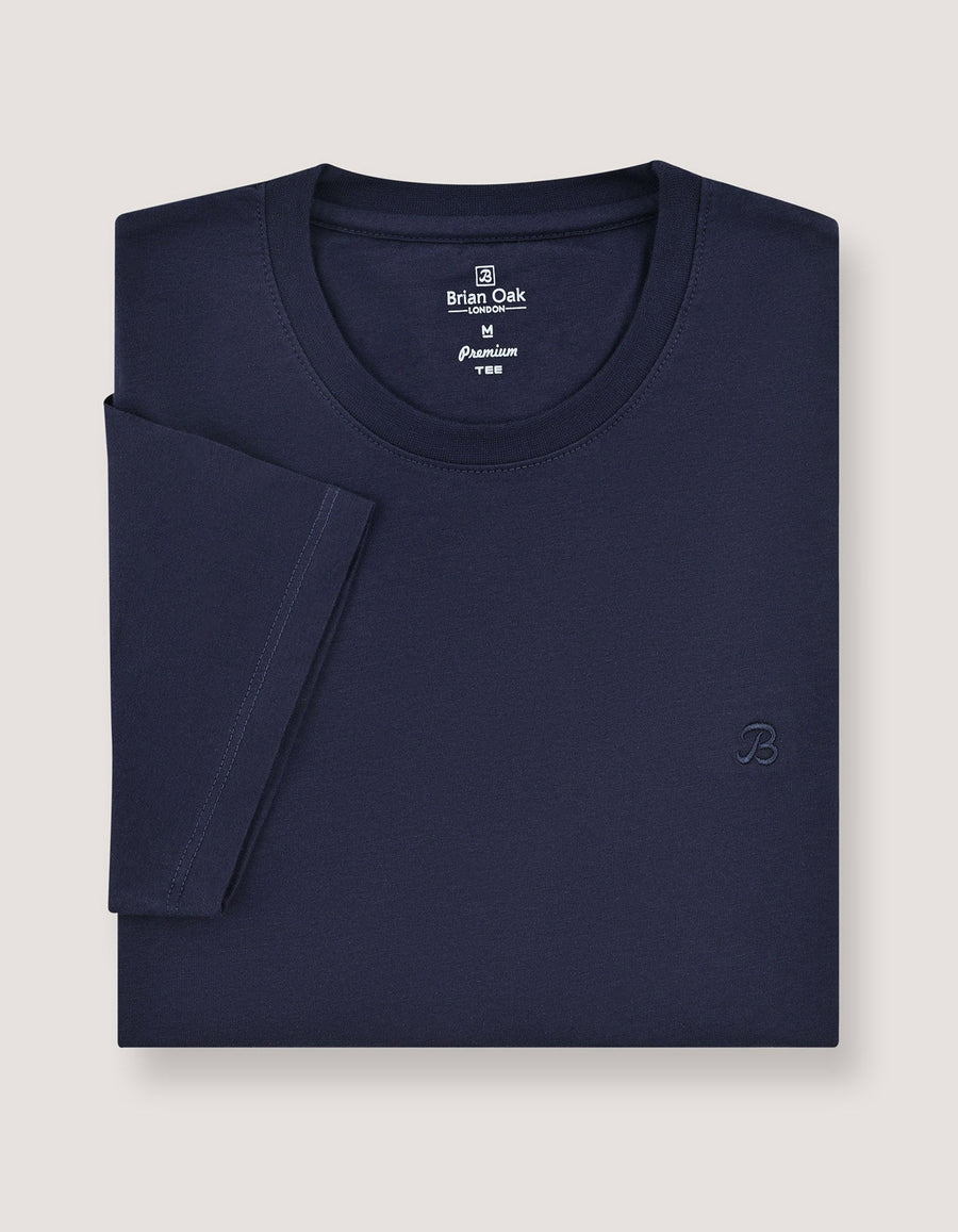 Premium Cotton T-Shirt - Navy